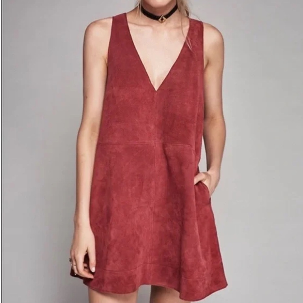 Free People Retro Love Suede Dress Rose Sz S